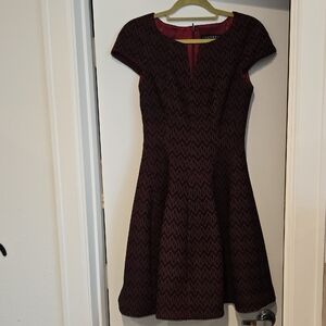 Laundry By Shelli Segal Red Fit and Flare Dress Size 6